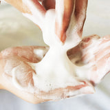 Sticky-foam face soap
